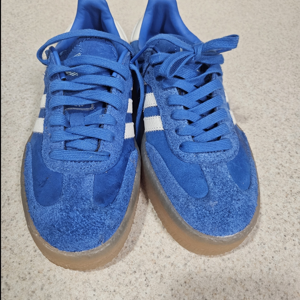 Blue Suede Women's Casual Sneakers with Gum Sole Sz 6.5